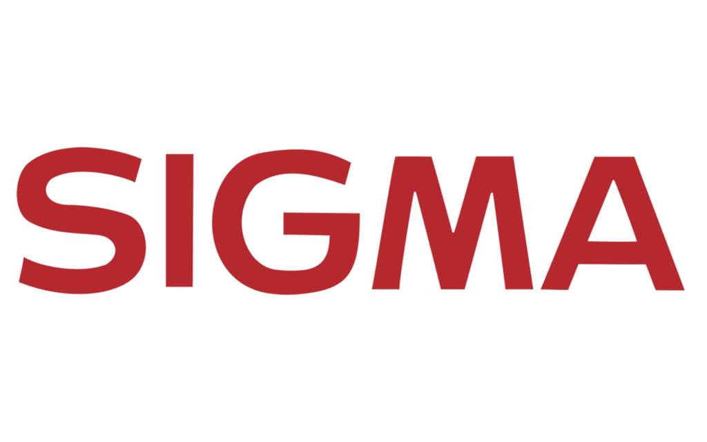 Roter Großbuchstabentext „SIGMA“ auf transparentem Hintergrund.